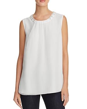 Magaschoni Embellished Silk Top