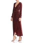 Donna Mizani Austen Velvet Wrap Gown