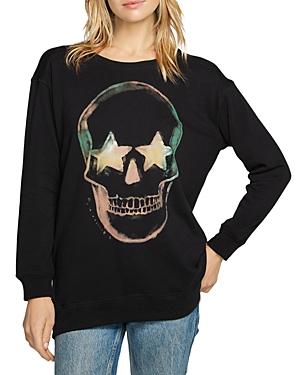 Chaser Skull Graphic Long Sleeve Pullover