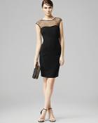Reiss Dress - Honeycomb Illusion Neckline Fitted