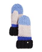 Kate Spade New York Hand Knit Color Block Mittens