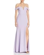 Avery G Off-the-shoulder Crepe Gown