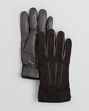 The Men's Store At Bloomingdale's Suede And Leather Palm Tech Gloves - Bloomingdale's Exclusive