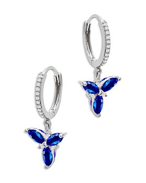 Bloomingdale's Blue Sapphire & Diamond Trio Drop Earrings In 14k White Gold - 100% Exclusive