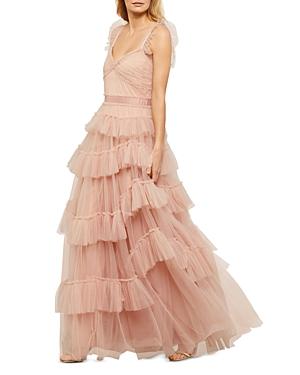Bcbgmaxazria Eve Tiered Ruffled Tulle Maxi Dress