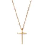 14k Yellow Gold Small Cross Pendant Necklace, 18 - 100% Exclusive