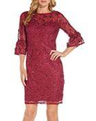 Adrianna Papell Sequined Embroidered Sheath Dress