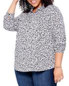 Nic+zoe Plus Textured Spot Live In Shirt