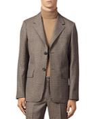 Sandro Houndstooth Slim Fit Suit Jacket