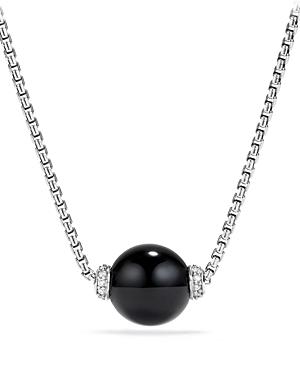 David Yurman Solari Pendant Necklace With Diamonds & Black Onyx