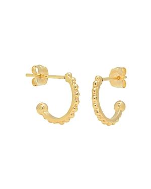 Iconery 14k Yellow Gold Beaded Hoop Earrings