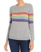 Madeleine Thompson Humbert Rainbow-striped Lightweight Cashmere Sweater