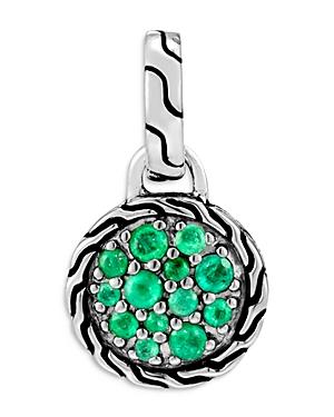 John Hardy Sterling Silver Classic Chain Pendant With Emerald