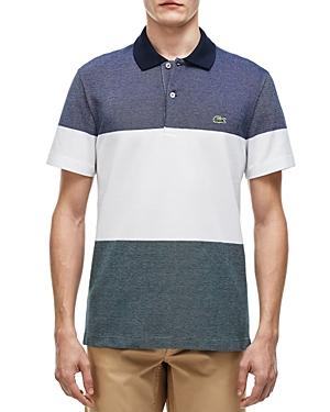 Lacoste Pique Block Stripe Regular Polo Shirt