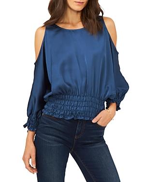 Vince Camuto Smocked Cold Shoulder Blouse