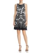 Adrianna Papell Floral Beaded Dress