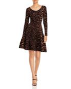 Milly Printed Fit And Flare Dress