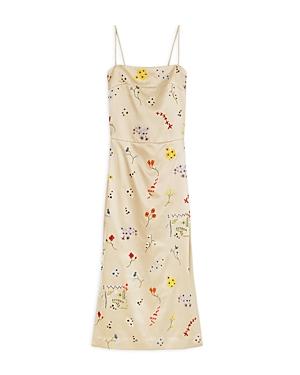 Tory Burch Embroidered Sheath Midi Dress