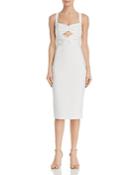 Likely Terry Ruched Cutout Midi Dress