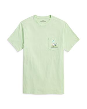 Vineyard Vines Golf Birdie Cotton Logo Graphic Pocket Tee