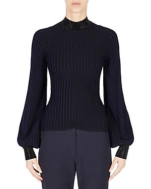 Armani Striped Embellished Top