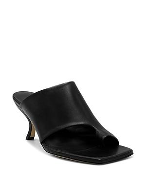 Ilio Smeraldo Women's Leather Toe Ring Mules