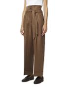 Peserico Belted Wide Leg Pants With Darts