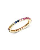 Bloomingdale's Rainbow Sapphire Band In 14k Yellow Gold- 100% Exclusive