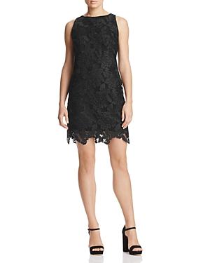 Three Dots Abstract Netted Lace Shift Dress