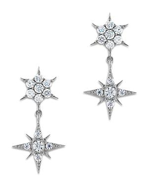 Bloomingdale's Diamond Starburst Drop Earrings In 14k White Gold, 0.50 Ct. T.w. - 100% Exclusive
