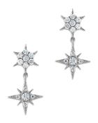 Bloomingdale's Diamond Starburst Drop Earrings In 14k White Gold, 0.50 Ct. T.w. - 100% Exclusive