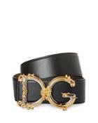 Dolce & Gabbana Women's Logo Wide Leather Belt