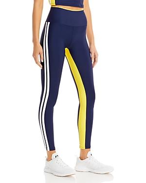 Aqua Color Block Striped Leggings - 100% Exclusive