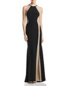 Aqua Embellished Illusion Gown - 100% Exclusive