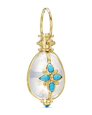 Temple St. Clair 18k Yellow Gold Turquoise & Crystal Mandala Amulet Pendant