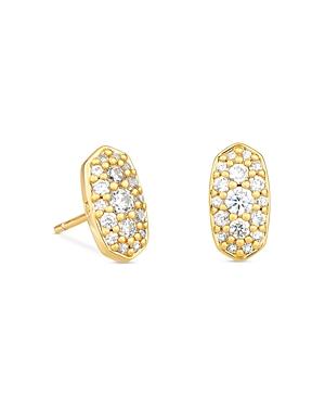 Kendra Scott Grayson Cubic Zirconia Stud Earrings In 14k Gold Plate