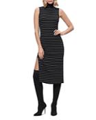 Paige Danisha Striped Midi Turtleneck Dress