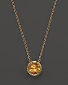Citrine Bezel Set Pendant Necklace In 14k Yellow Gold, 17 - 100% Exclusive