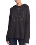Sundry Peace Embroidered Hooded Sweatshirt