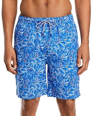 Peter Millar Birdies Eye View Stretch Paisley Print Classic Fit Swim Trunks