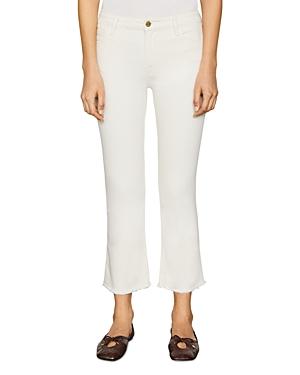Frame Le Crop Frayed Mini Bootcut Jeans In Au Natural
