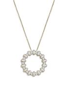 Bloomingdale's Diamond Baguette & Round Circle Pendant Necklace In 14k Yellow Gold, 0.75 Ct. T.w. - 100% Exclusive