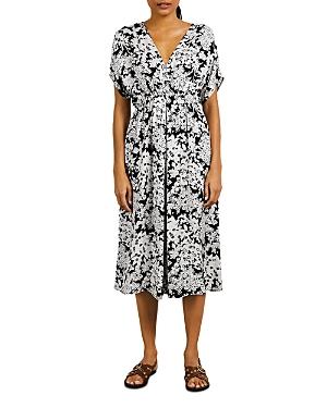 Gerard Darel Joey Floral Kimono Midi Dress