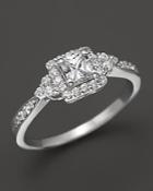 Princess-cut Diamond Ring In 14k White Gold, .65 Ct. Tw.