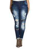 City Chic Embellished Skinny Jeans