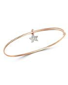 Dodo Starfish Charm Diamond Bangle Bracelet