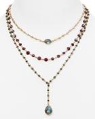 Ela Rae Pink Opal Multi Strand Pendant Necklace, 14