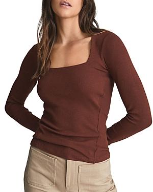 Reiss Dalia Square Neck Top