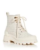 Michael Michael Kors Women's Logo Jacquard Payton Combat Boots