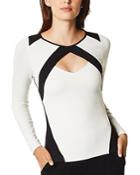 Karen Millen Color-block Cutout Top